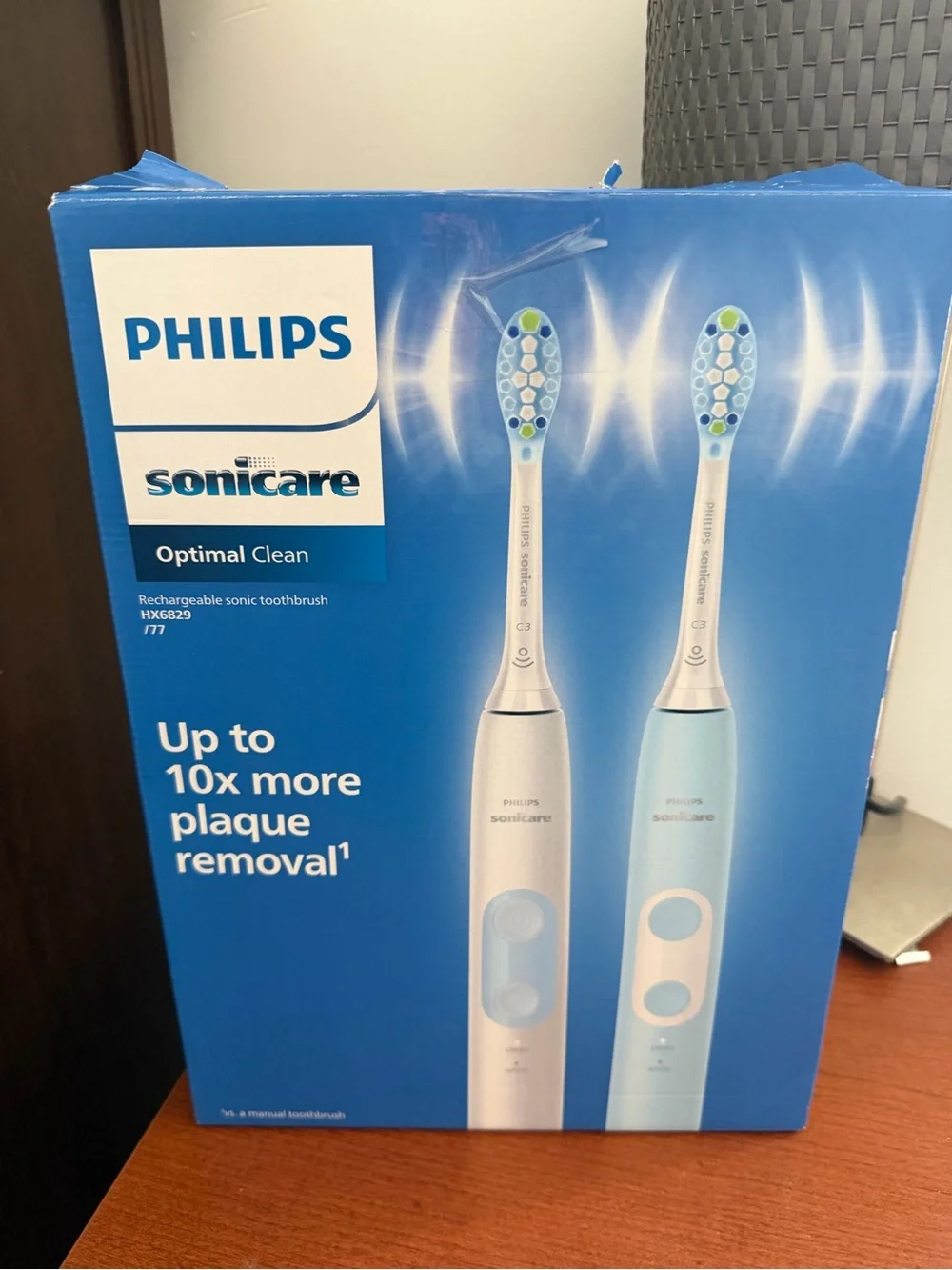 Philips Sonicare Electric Toothbrush White and Blue open box